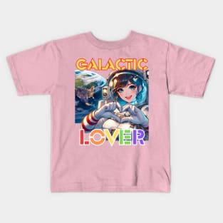 Kawaii, Anime Girl, Galactic Love  | Catsie Cat Kids T-Shirt